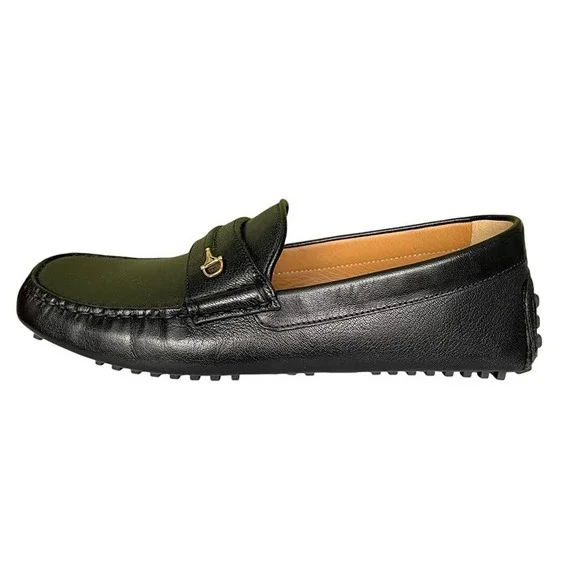 Gucci Mens Black Leather Quentin Moccasin, 752621, Gucci Size UK 6.5 - Picture 6 of 12